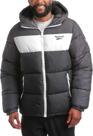Reebok Men's Winter Jacket - Heavyweight Quilted Puffer Parka Coat - Weather Resistant Ski Jacket for Men (M-XXL)