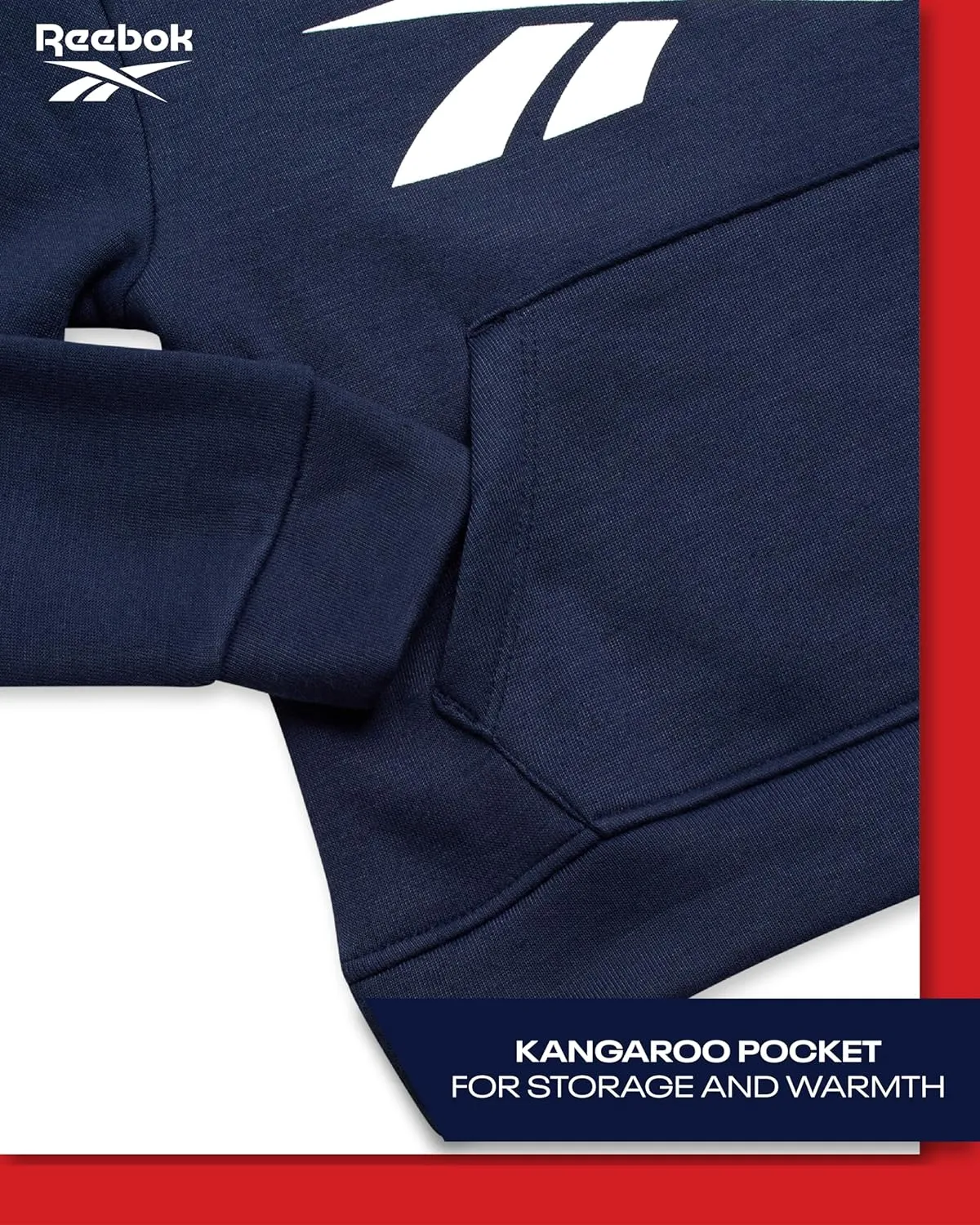 Reebok Toddler Boys' Sweatsuit Set - 2 Piece Active Fleece Hoodie Sweatshirt and Jogger Sweatpants Set for Boys (Sizes: 2T-7)