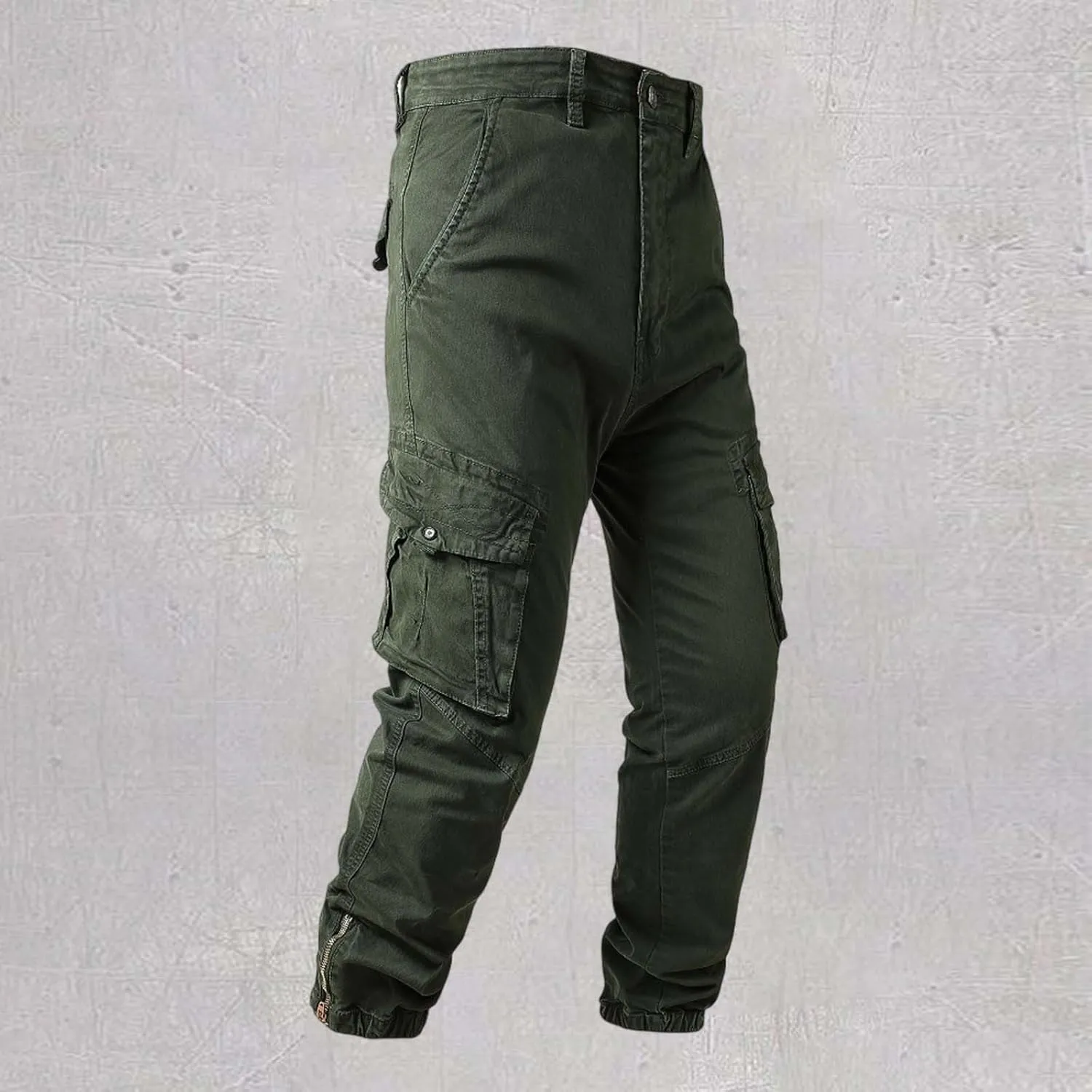 Regular Fit Stretchy Cargo Pants for Men Casual Sports Work Jogger Pants with Multi Pockets Outdoor Hiking Trousers