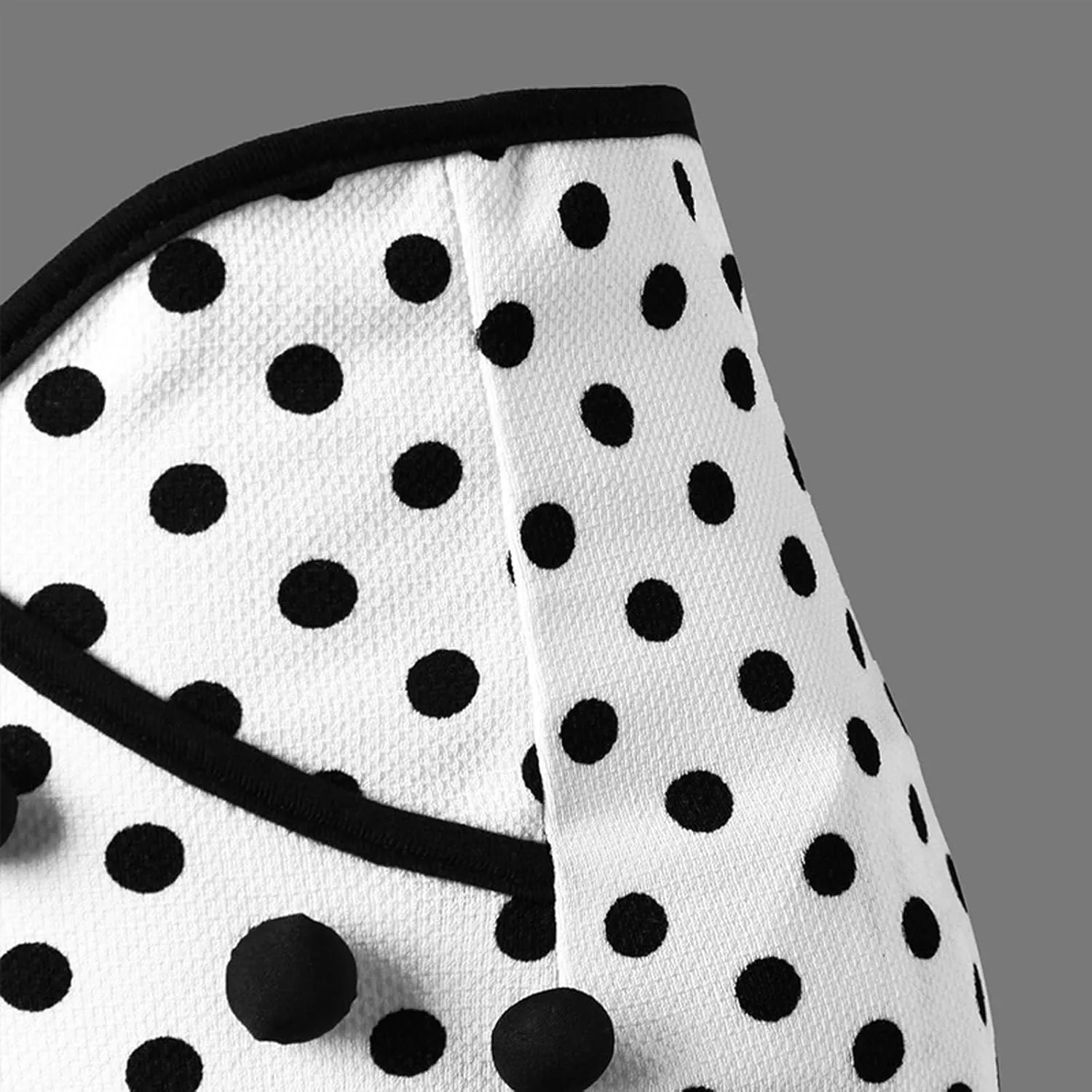 Retro Polka Dot Fishtail Midi Skirt for Women A Line Crossover High Waist Lace Up Ruffle Hem Bodycon Party Pencil Skirt