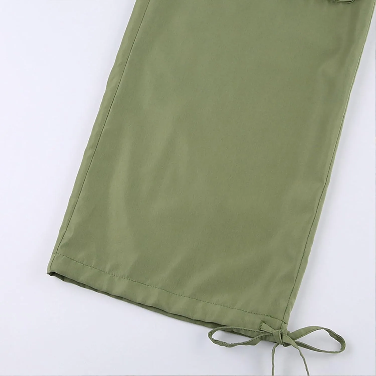 SMIDOW Womens Baggy Cargo Pants Streetwear y2k Clothes Relax Fit Drawstring Elastic Waist Parachute Pant Trousers