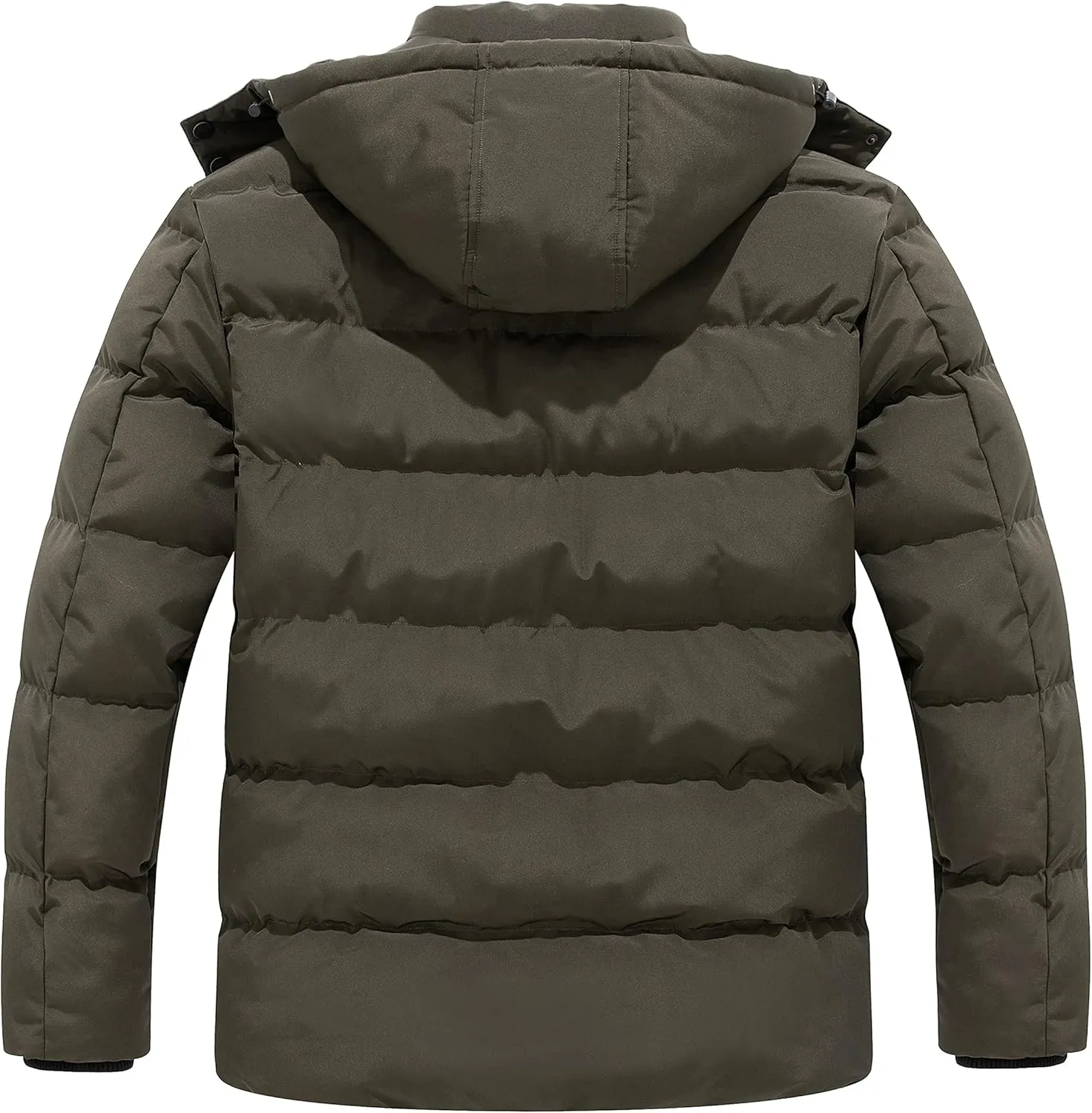 Soularge Men's Big and Tall Winter Puffer Jacket Warm Thicken Coat with Hood