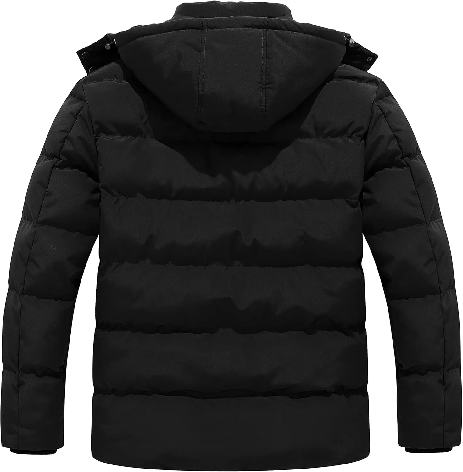 Soularge Men's Big and Tall Winter Puffer Jacket Warm Thicken Coat with Hood