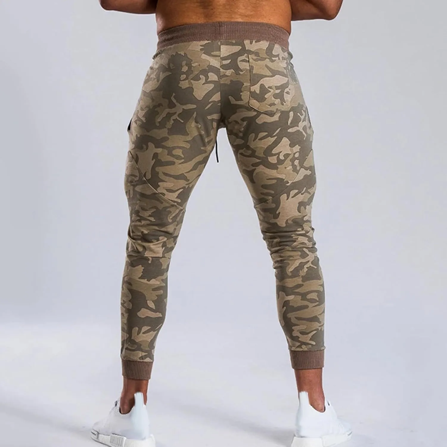 Sports Men's Tights Pants Stretchy Yoga Pants Slim Fit Sport Pant Drawstring Workout Trousers Soft Running Pants
