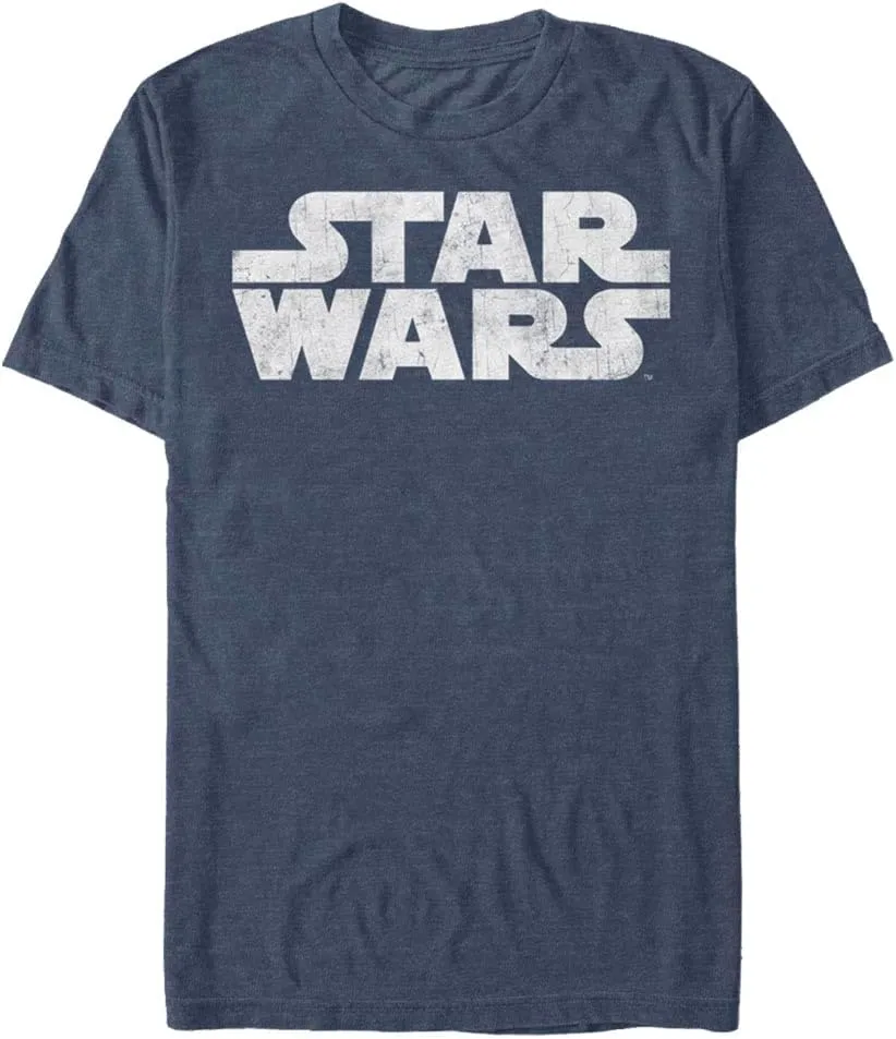 STAR WARS Men's Simplest Logo Graphic Long Sleeve Tee