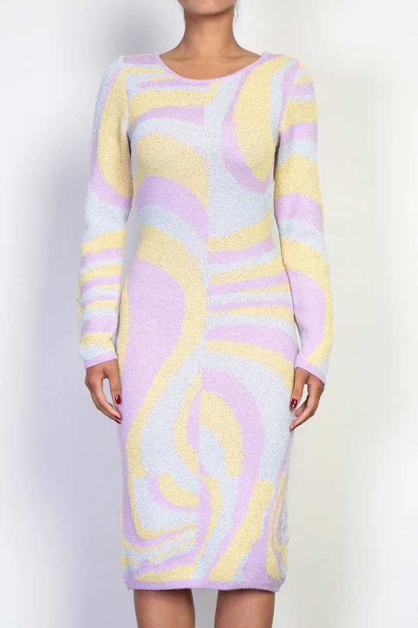 Sweater Midi Dress with cut out
