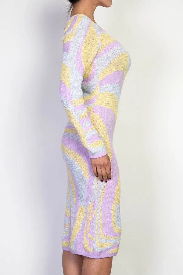 Sweater Midi Dress with cut out