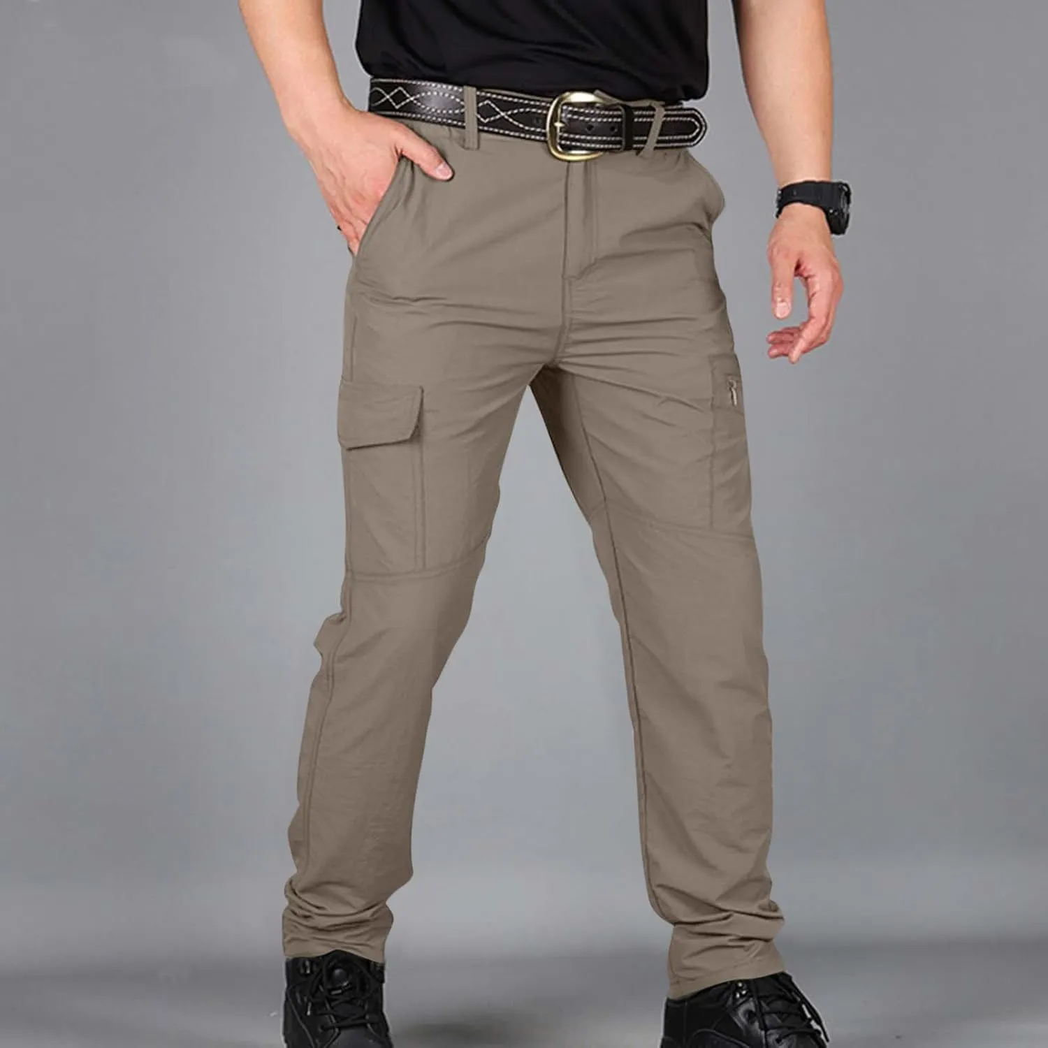 Tactic Pants for Men Water Resistant Cargo Hiking Work Pants Multi Pockets Quick Dry Ripstop Construction Trousers