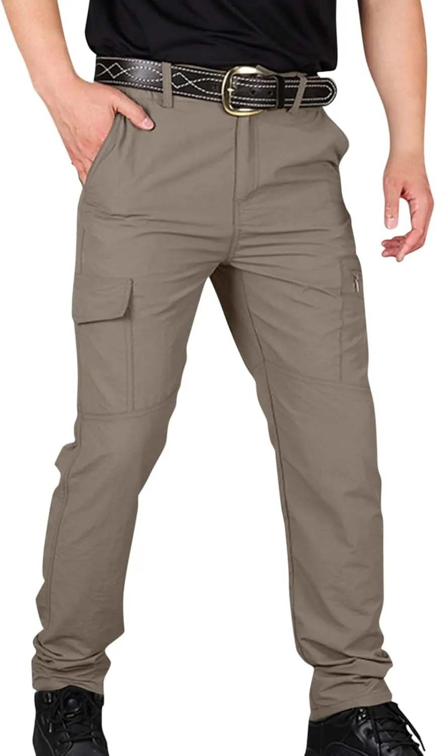 Tactic Pants for Men Water Resistant Cargo Hiking Work Pants Multi Pockets Quick Dry Ripstop Construction Trousers