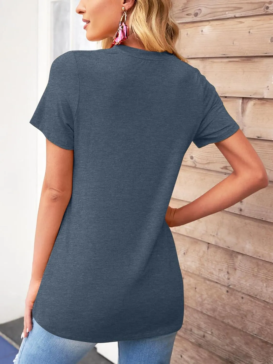 TAKEYAL Women Los Angeles Graphic T Shirts California Letter Print Short Sleeve Tee Loose Casual Tops