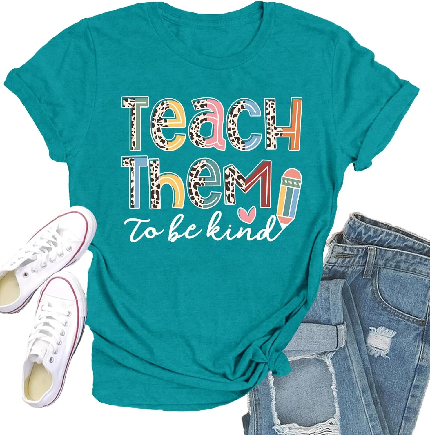 Teacher Shirts for Women Teach Teaching Tshirt Teacher Life Tee Tops