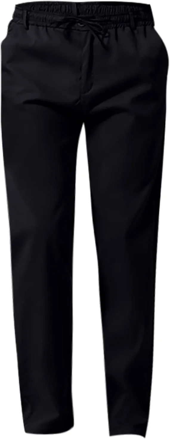 Thatrich Work Pants for Men Business Casual Trouser Cotton Linen Solid Summer Sweatpants Lightweight Comfy Yoga Pant Slim Fit