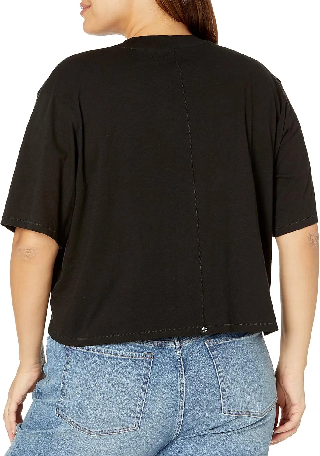 The Drop Women's Sydney Short-Sleeve Cropped Crew Neck T-Shirt
