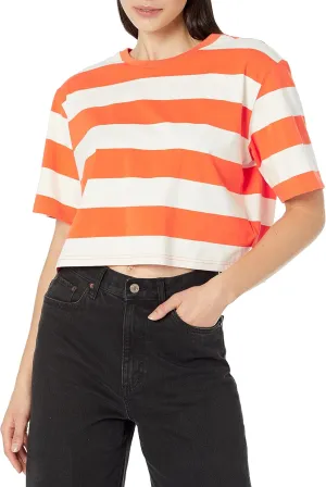 The Drop Women's Sydney Short-Sleeve Cropped Crew Neck T-Shirt