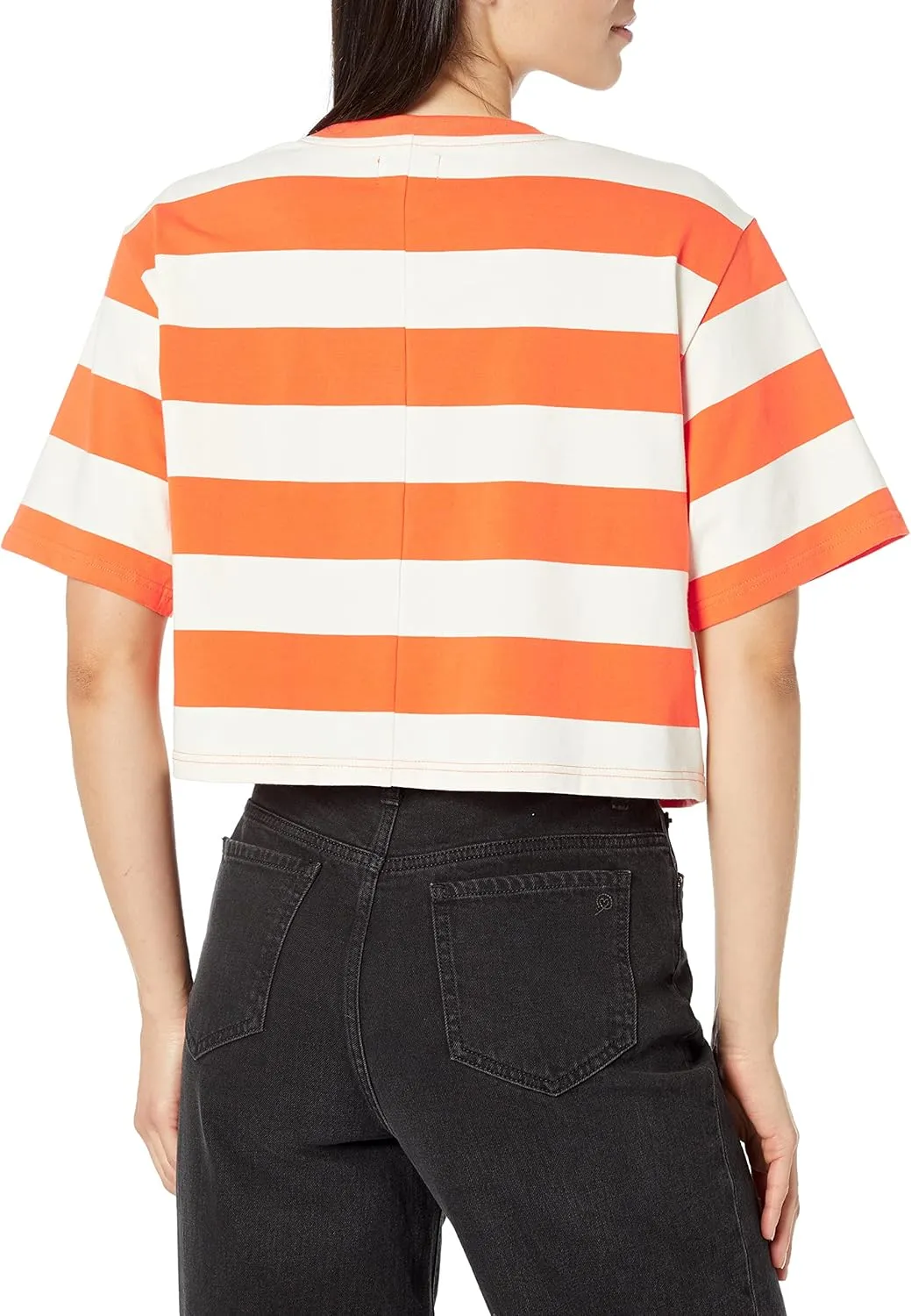 The Drop Women's Sydney Short-Sleeve Cropped Crew Neck T-Shirt