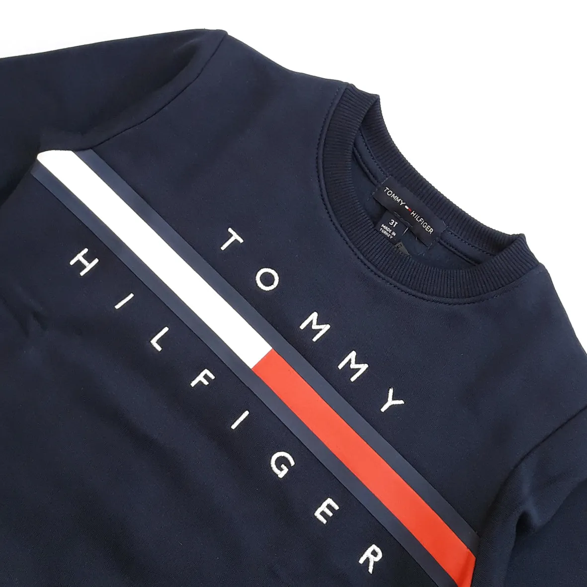 TM - Kids 'Navy' Embroidered Logo Fleece Sweatshirt TM608