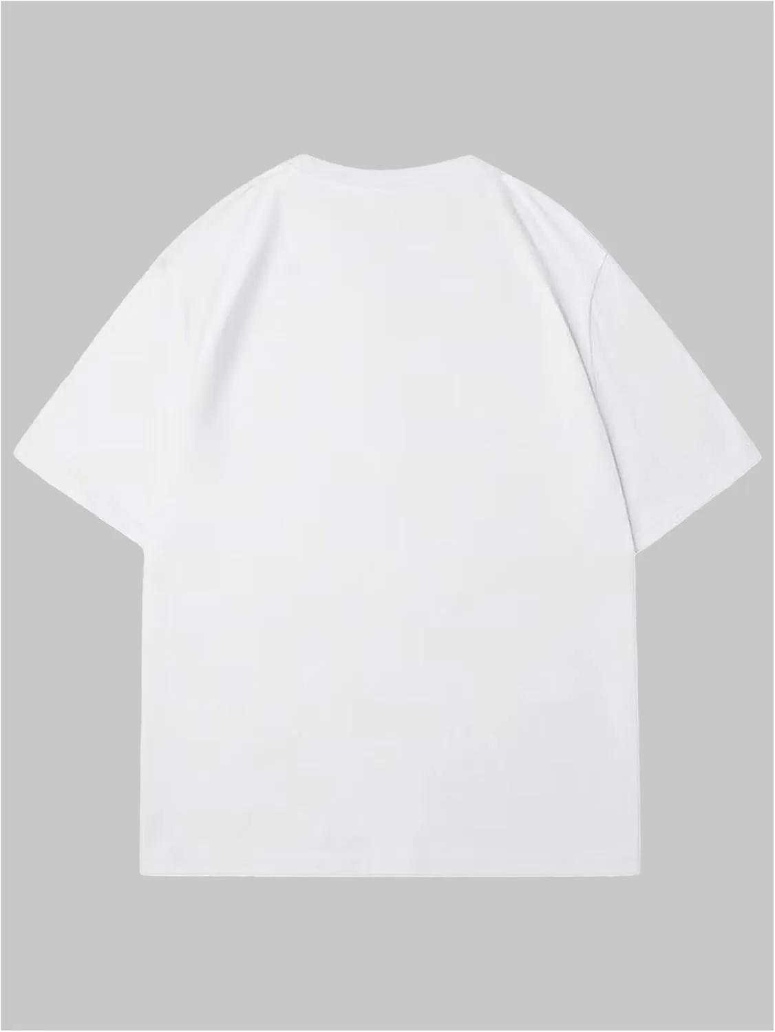 Verdusa Men's Basketball Vintage Letter Graphic Oversized T Shirt Round Neck Drop Shoulder Tee Tops