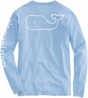 vineyard vines Women's Long-Sleeve Vintage Whale Pocket Tee