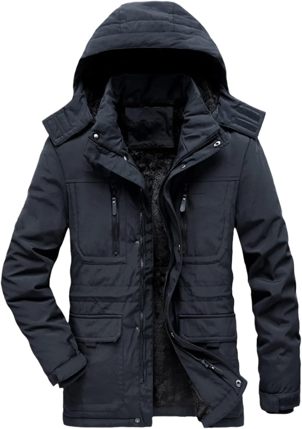 Winter Jacket Men Fleece Warm Cotton-Padded Coats Thickens Overcoat Windbreaker Parka Men Clothing