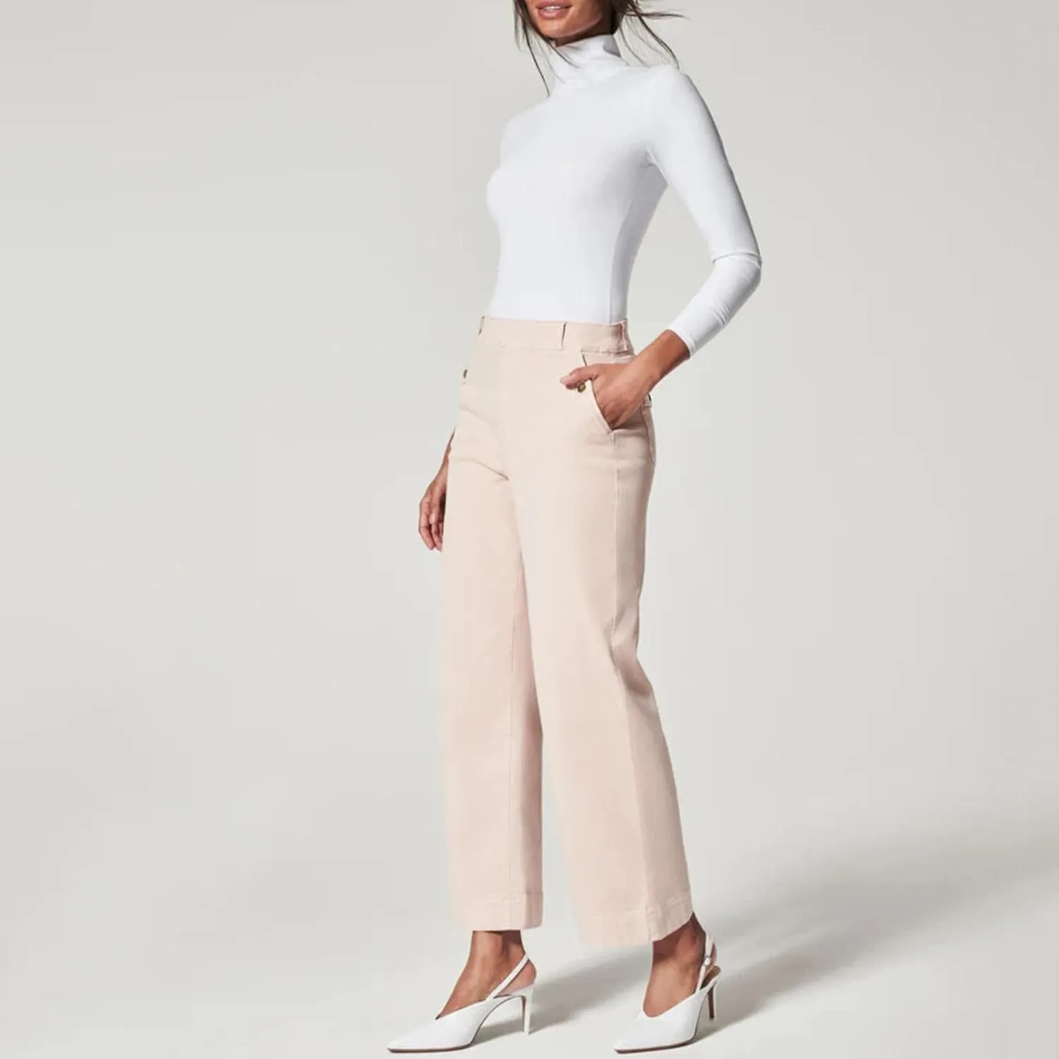 Women High Waist Casual Wide Leg Long Palazzo Pants Trousers Comfy Work Dress Pants Lounge Yoga Capris Pants