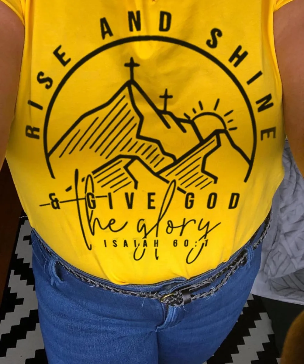 Women Hiking Mountain Shirt Nature Sunrise Graphic Printed Hiking T Shirt Summer Short Sleeve Workout Tee top