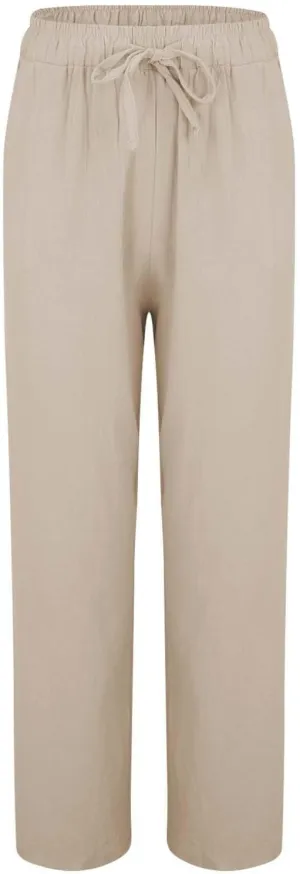 Women Linen Palazzo Pants Wide Leg,High Waist Casual Lounge Pant with Pockets Trendy Plus Size Loose Trousers Pants