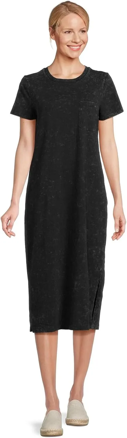 Women's and Women's Plus Cotton T-Shirt Dress with Short Sleeves midi Dresses for Women/Dresses for Women
