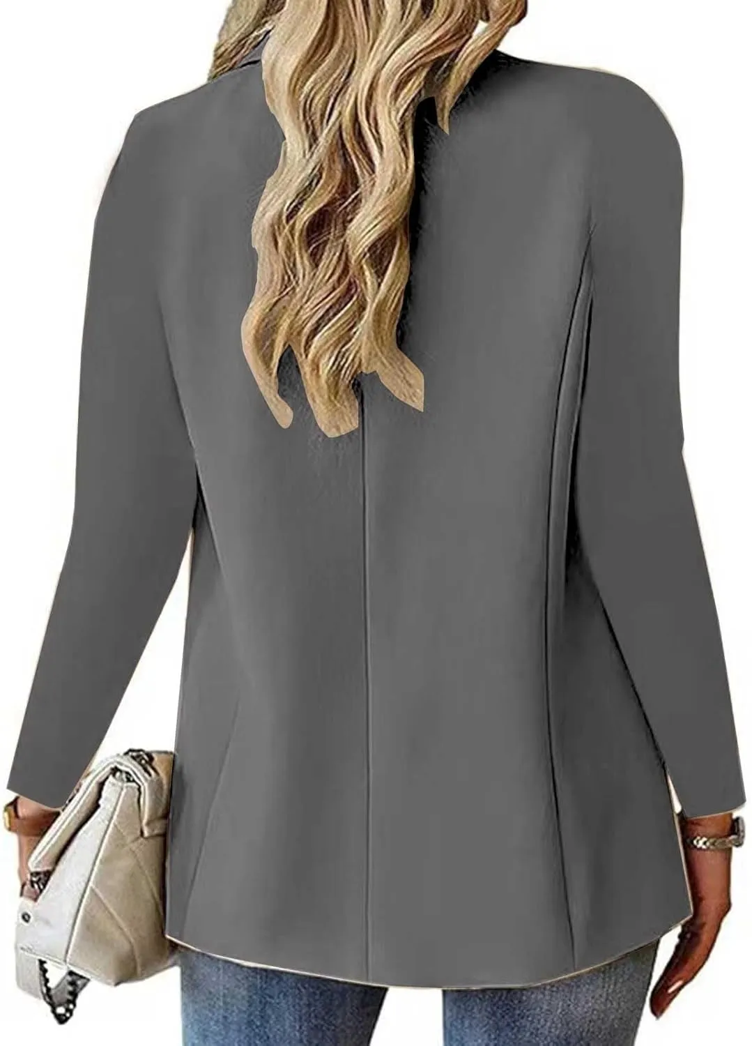 Women's Blazers 2025 Business Casual Long Sleeve Work Office Open Front Blazer Slim Fit Jacket with Pockets
