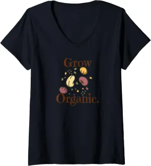 Womens Grow Organic - Tee V-Neck T-Shirt