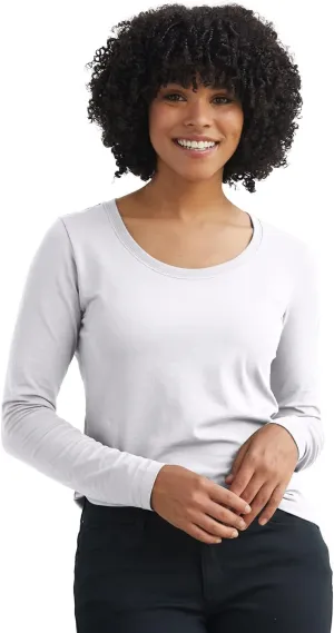 Women's Organic Pima Cotton Long Sleeve Scoop Neck Tee