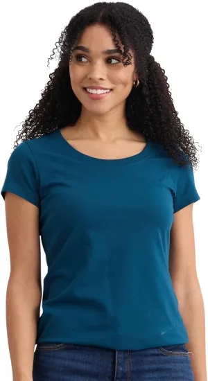 Women's Organic Pima Cotton Short Sleeve Slim Fit Scoop Neck Tee