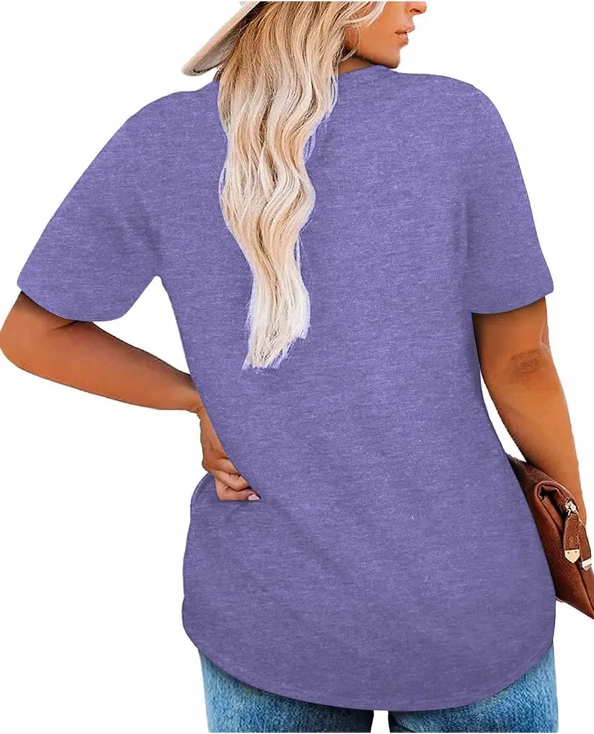 Women's Plus Size T-Shirt Good Day Floral Funny Printed Summer Casual Cute Short Sleeve Tees Tops