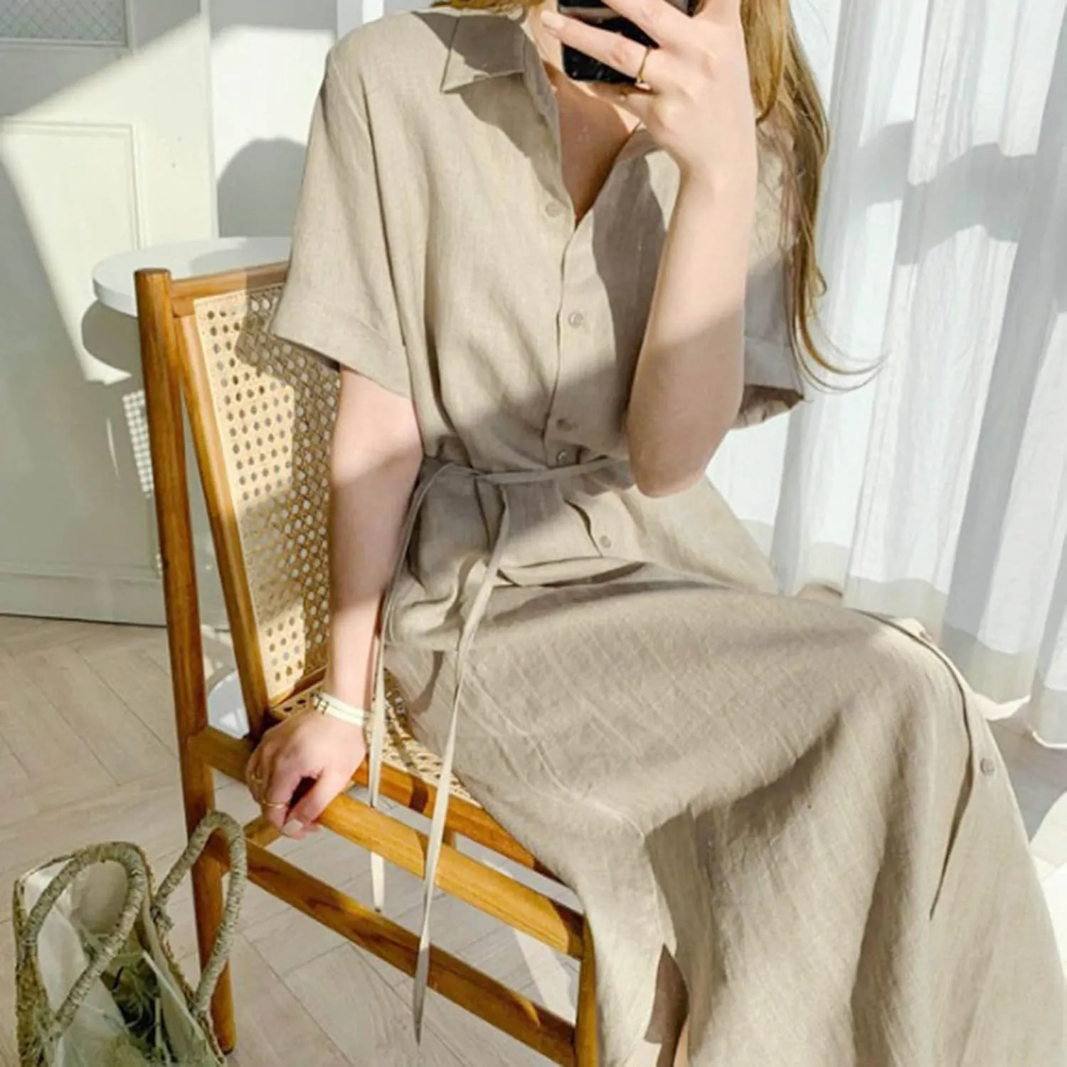 Women's Vacation Cotton T-Shirt Dresses 2025 Spring Trendy Short Sleeve Sun Dresses Beach Summer T Shirt Dress Plain