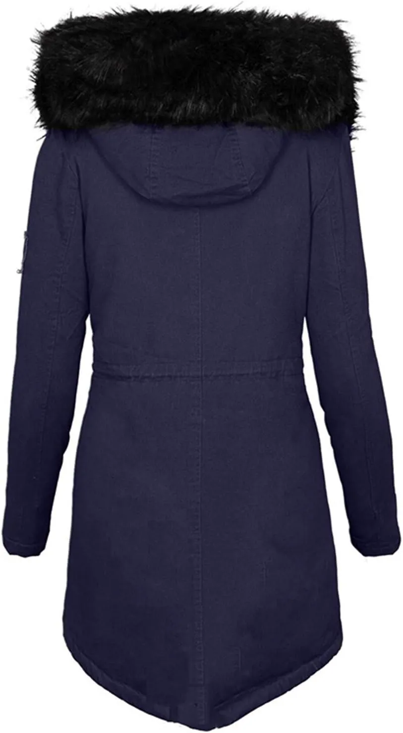 Womens Winter Jacket Overcoat Slim Casual Thicker Fashion Women'S Coat Puffer Jacket Coats with Pockets Down Coats