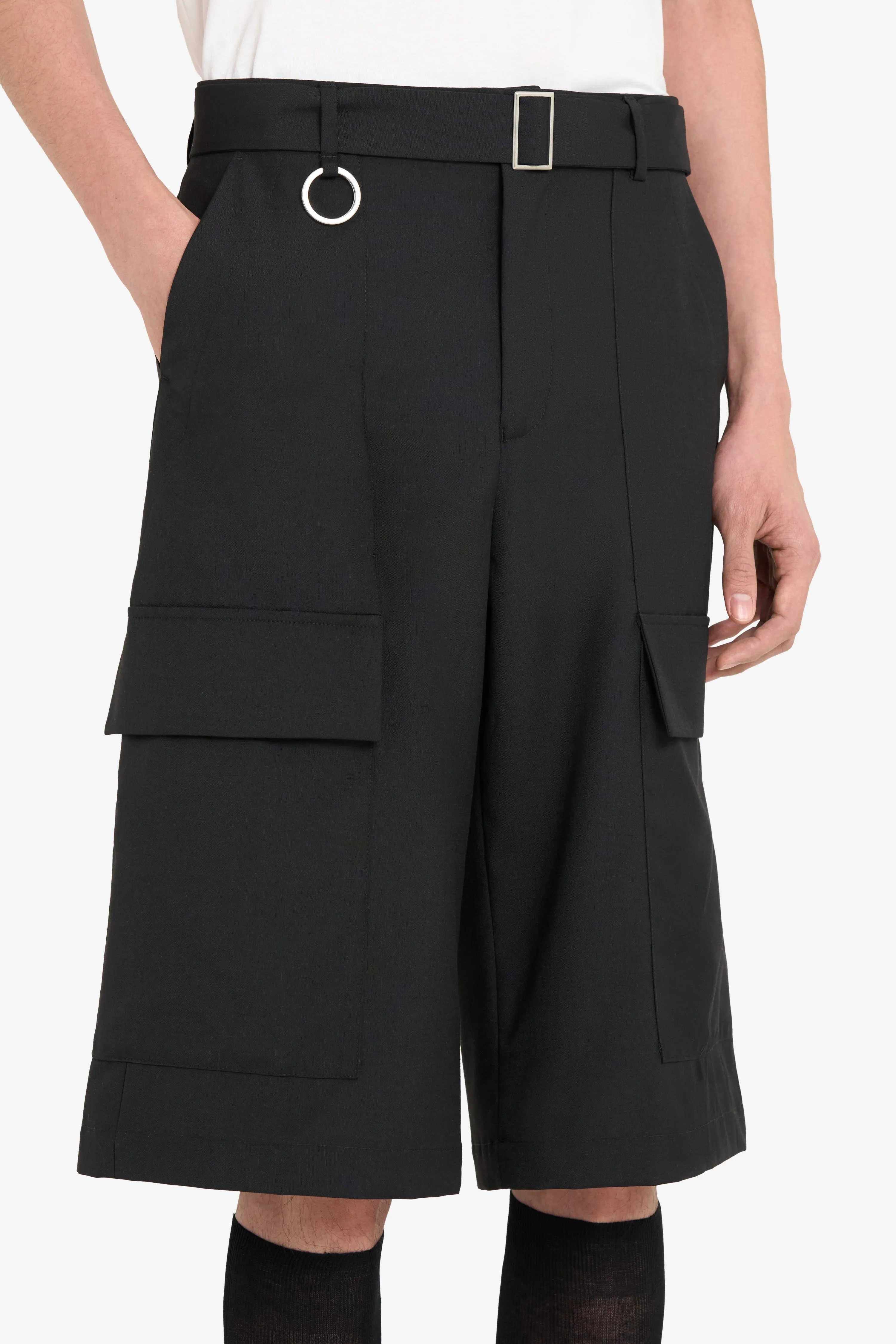 WOOL SUIT SHORTS