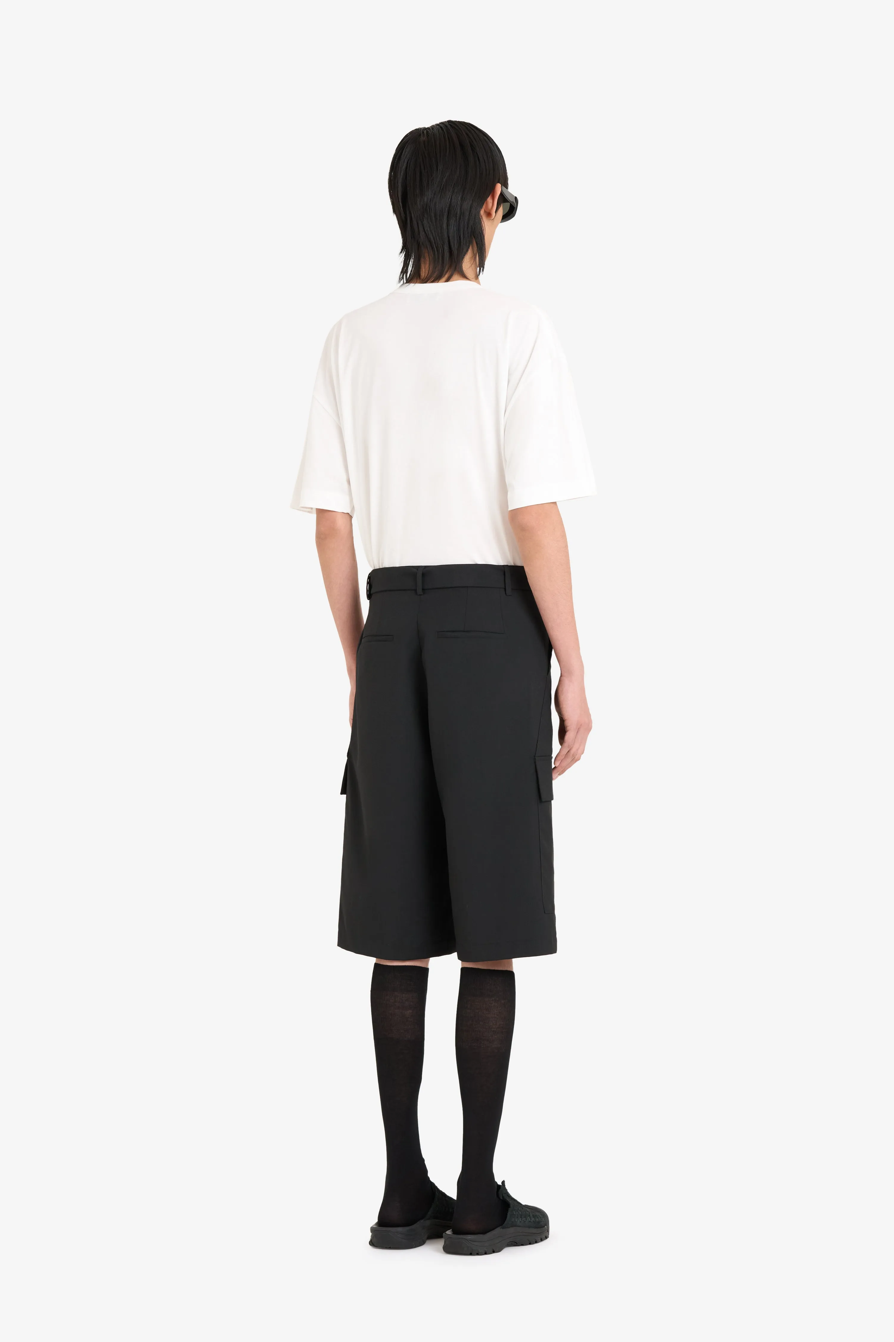 WOOL SUIT SHORTS