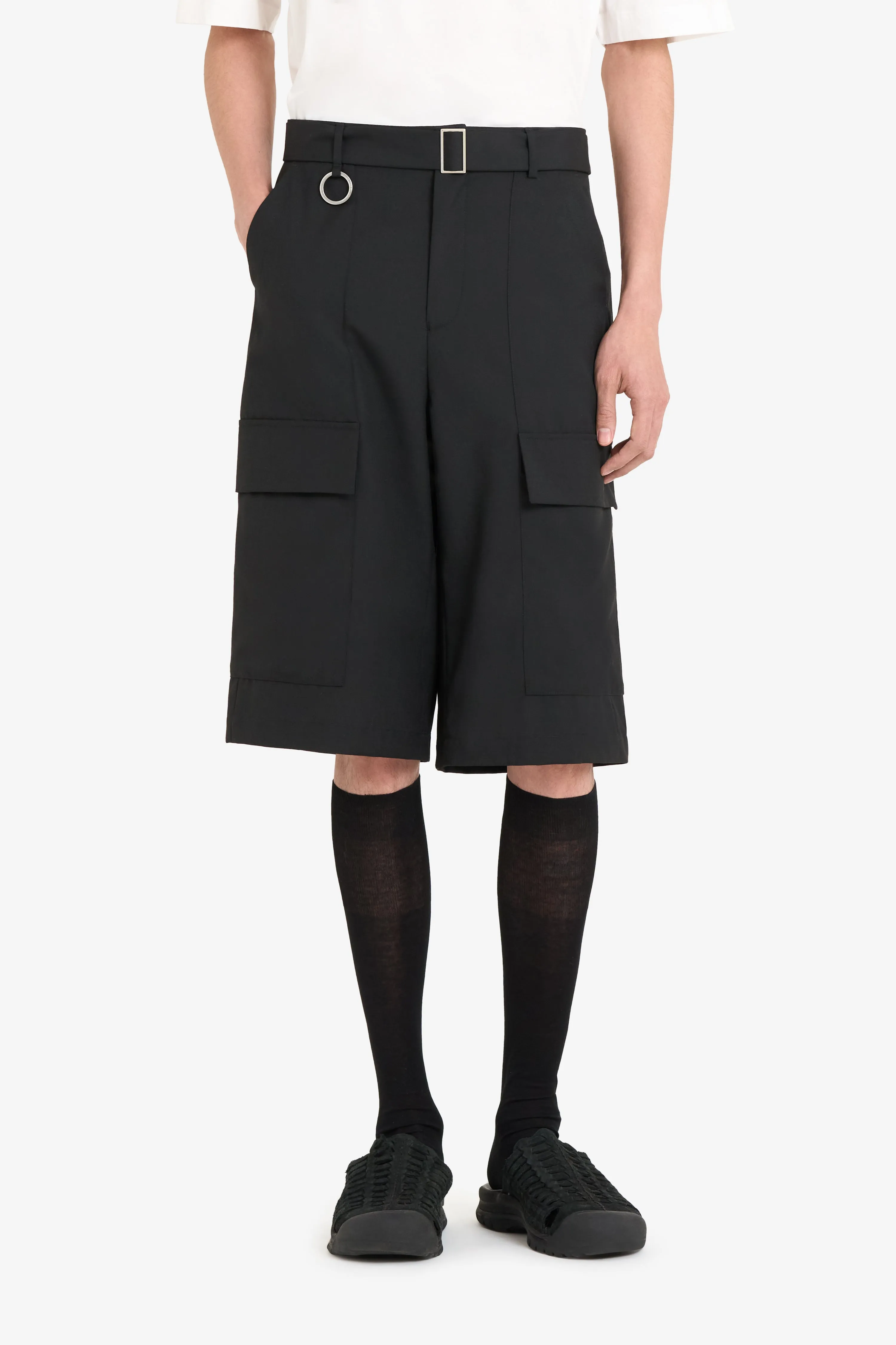WOOL SUIT SHORTS