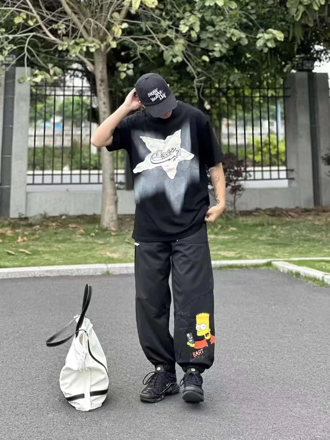 Y2K Shirts Oversized Tshirt for Men Graphic Tee Streetwear Thick Cotton Top