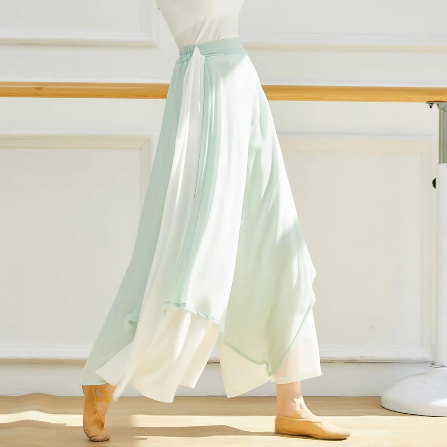 YOLAI Women Linen Palazzo Pants Flowy Boho Wide Leg High Waist Long Pants Casual Lounge Pant Trousers with Pockets